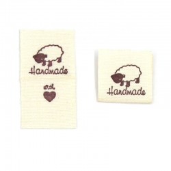 Cotton Label "Handmade" - 10 pcs.