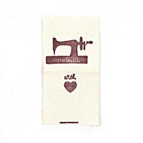 Label "HAND MADE" aus BW-Stoff - 10 St.