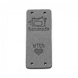 Fold Label "handmade" With Sewing Machine - 10 pcs.