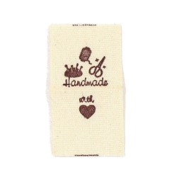 Cotton Label "Handmade" - 10 pcs.