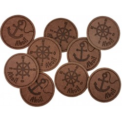 Label "Handmade" With Anchor - 10 pcs.