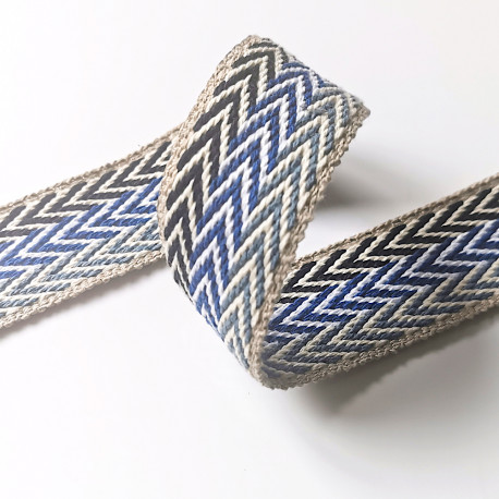 Cotton Tape (partly recycled) Chevron 40mm - 12m