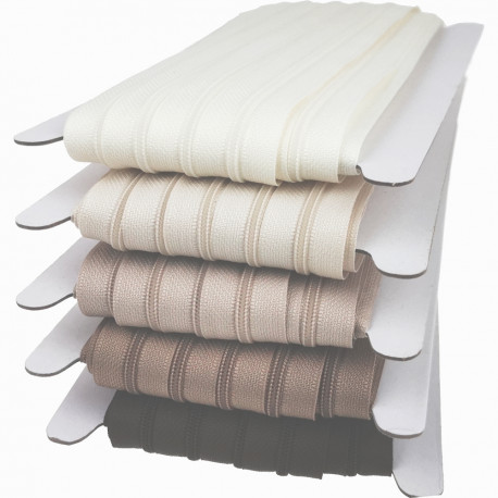 Endlos-Spiralzipper #3, Variante 9 - 5 x 10m + 5 x 30 Schieber