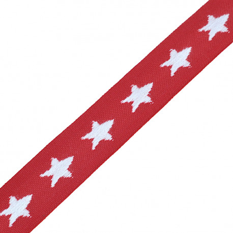 Webband aus kbA-Baumwolle, Stern - 10m