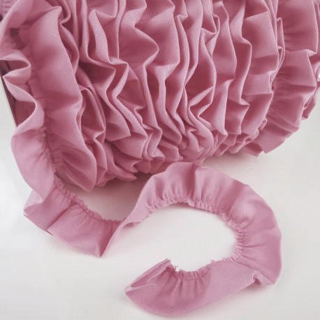 Rüsche uni ohne Paspel - 25m