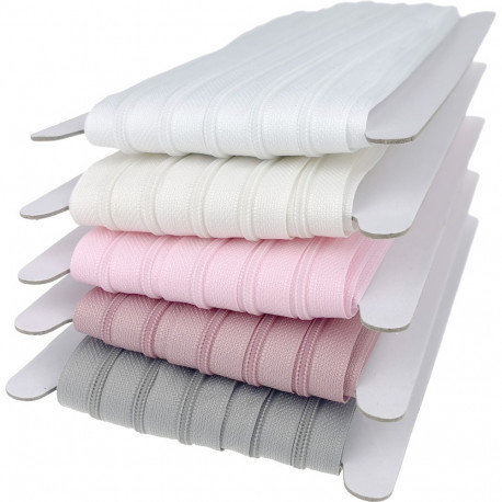 Endlos-Spiralzipper #3, Variante 1 - 5 x 10m + 5 x 30 Schieber