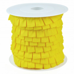 Plissé-Rüsche uni 20mm, Polyester - 25m