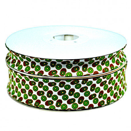 2 Schrägbänder mit Obstmotiv 20mm und 30mm - 2x 25m