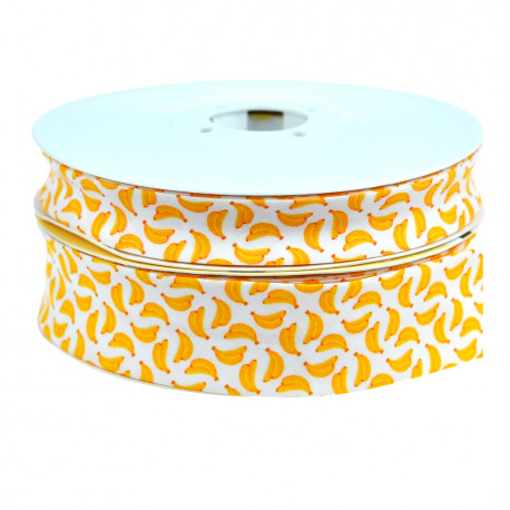 2 Schrägbänder mit Obstmotiv 20mm und 30mm - 2x 25m