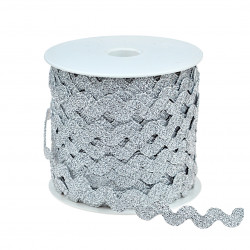 Zackenlitze Lurex silber - 25m