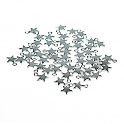 Kleine Metallfarbene Sterne silber - 50St.