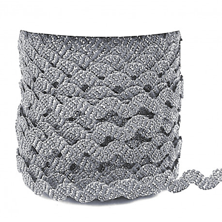 Zackenlitze 12mm mit Lurex - 25m