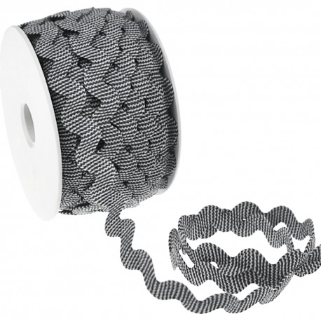 Zackenlitze gestreift 12mm - 25m
