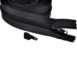 Einzelset Endlos-Spiralzipper #5, grau - 8m +16 Schieber