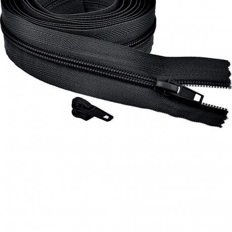 Set Nylon Zipper 5mm - 10m/20 sliders