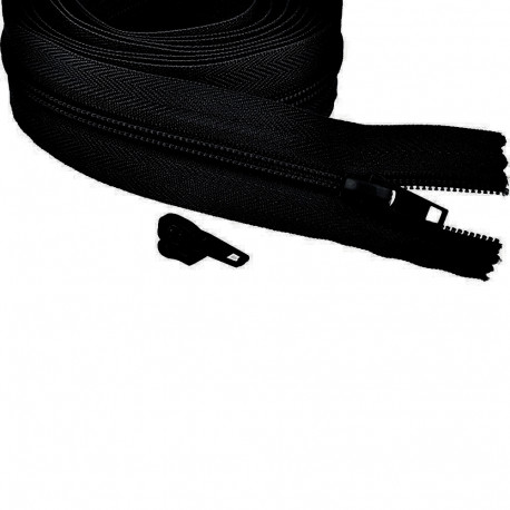 Set Nylon Zipper 5mm - 10m/20 sliders