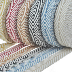 Cotton Tape (partly recycled) Chevron 40mm - 12m