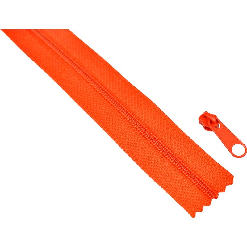 10m fermeture fine + 30 curseurs - 0154 orange