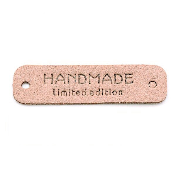 Lang & klappbar - Aufschrift "Handmade - Limited Edition" auf lachs