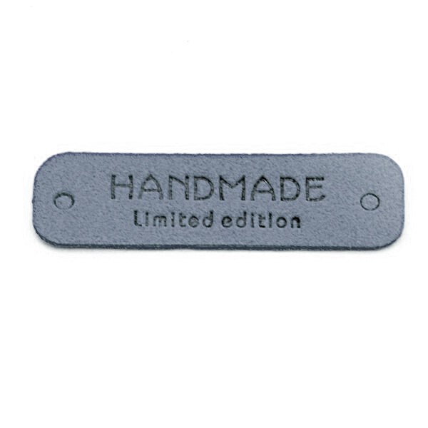 Lang & klappbar - Aufschrift "Handmade - Limited Edition" auf grau