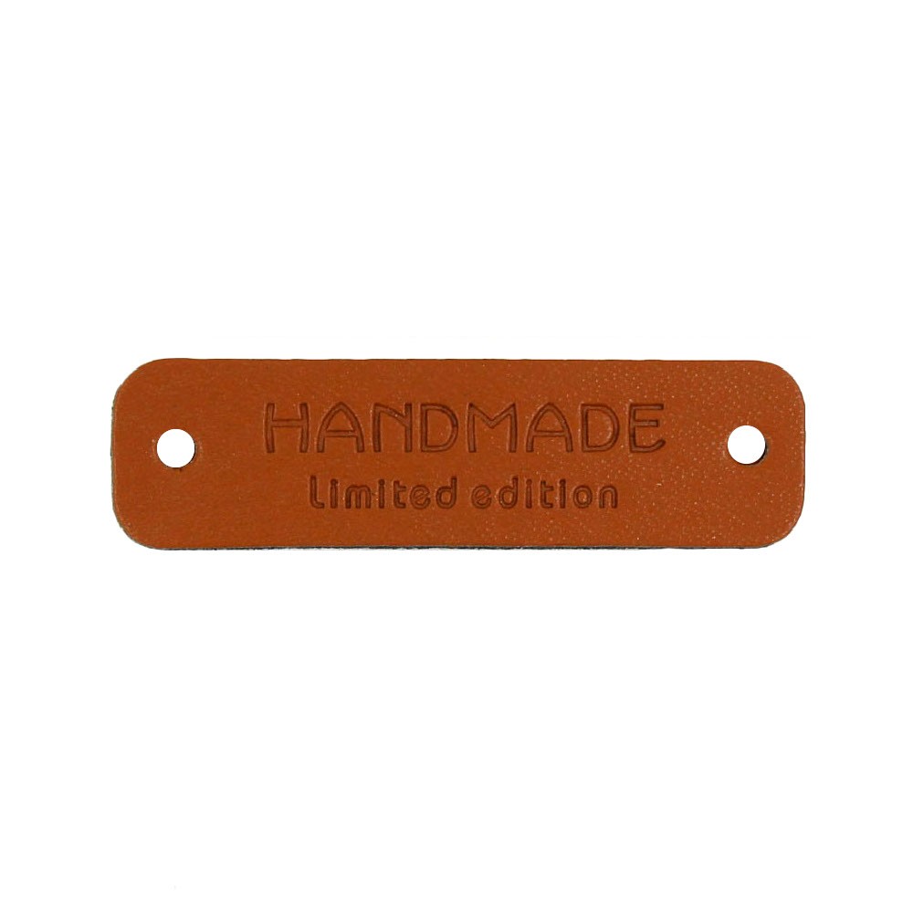 Lang & klappbar - Aufschrift "Handmade - Limited Edition" auf glatt-braun