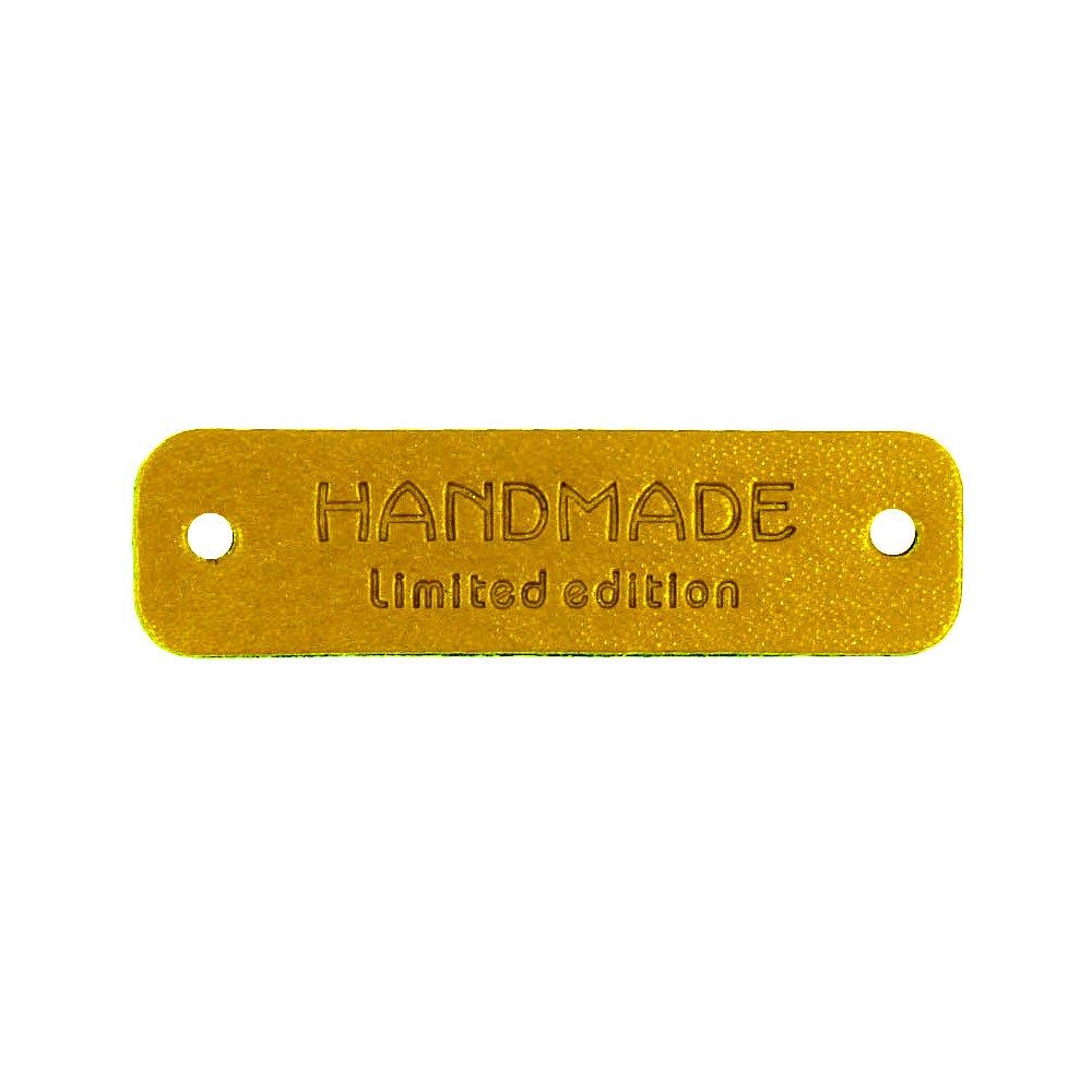 Lang & klappbar - Aufschrift "Handmade - Limited Edition" auf glatt-gold