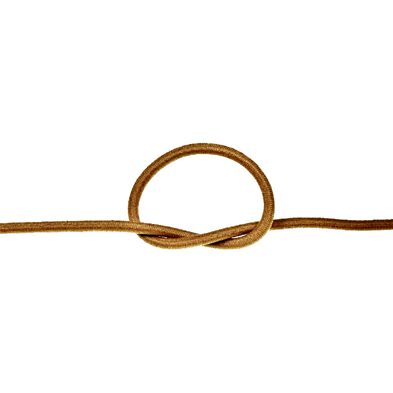 50m - 0508 Gummikordel 2mm Diameter, hellbraun