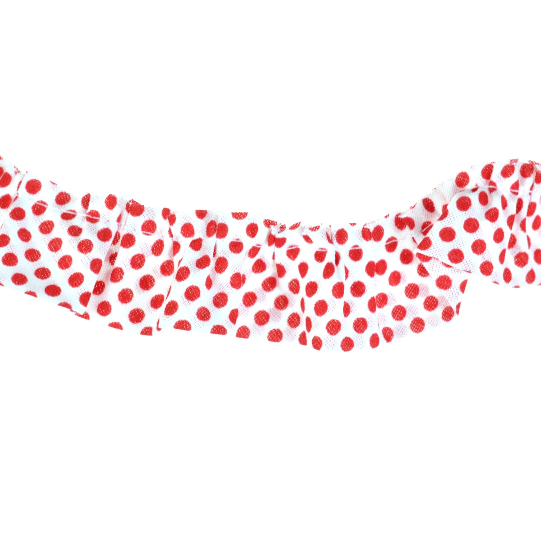 25m - 6128 Rote Punkte auf weiß