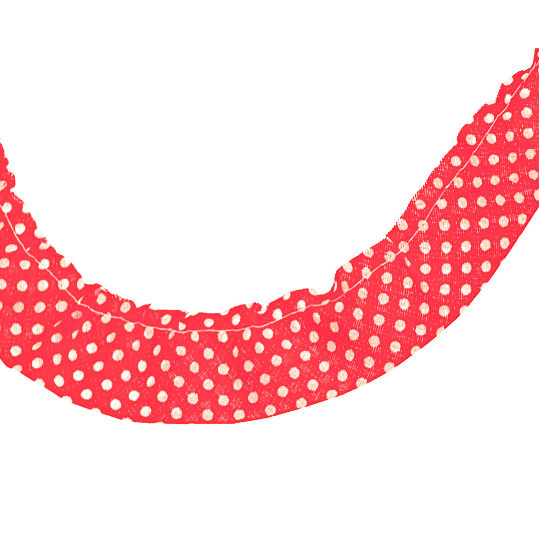 25m - 3128 Weiße Punkte auf rot