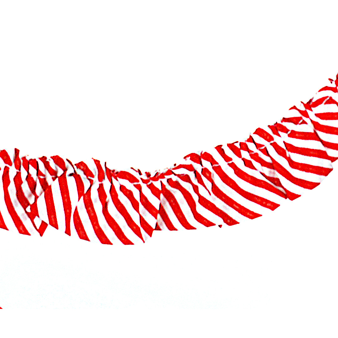 25m - 1128 Rote und weiße Streifen