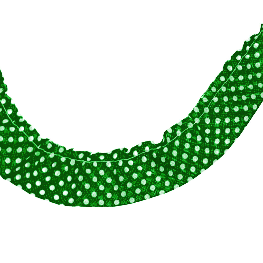 25m - 3055 Weiße Punkte auf grün